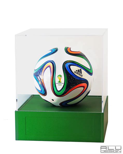 Soccer Ball Display Case with cover CNC Machined Anodized Aluminum in green, available in ...