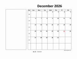 December 2026 Printable Calendars