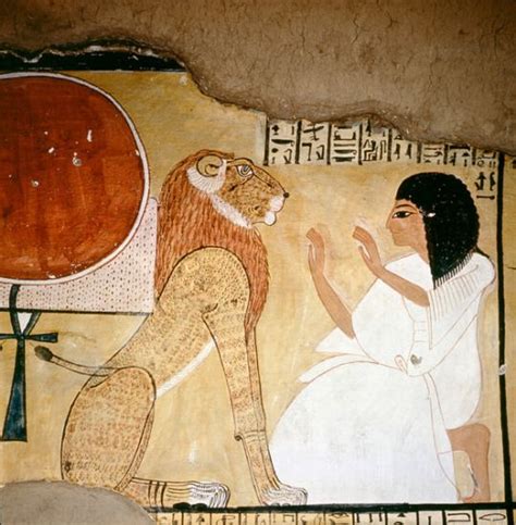 The God Aker A detail of a painting in the tomb... | Egypt museum, Ancient egyptian art ...