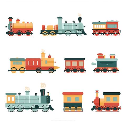 Premium AI Image | a close up of a bunch of different types of trains generative ai