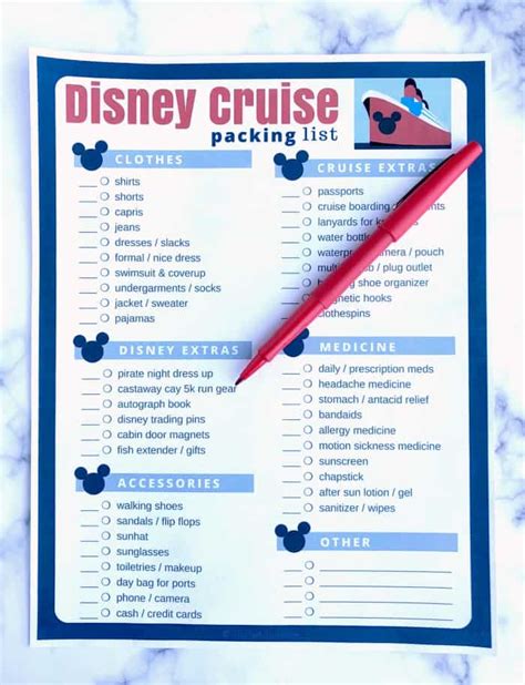 Important Things to Pack for Your Disney Cruise - Packing List [Printable]