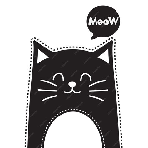 Premium Vector | Black cat