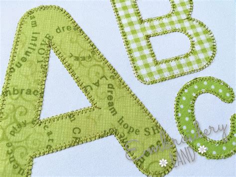 Blanket Stitch Applique Alphabet Machine Embroidery Font by ...