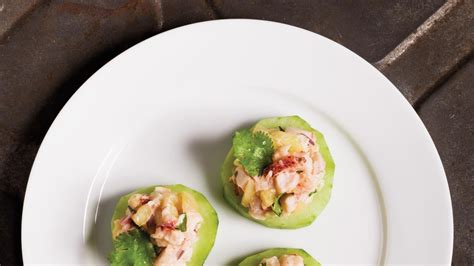 Lobster Salad on Cucumber Slices Recipe | Epicurious