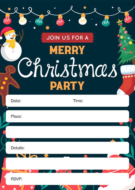 7 Best Images of Free Printable Christmas Invitation Templates - Free-Christmas-Party-Printables ...