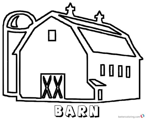 Red Barn Coloring Page at GetColorings.com | Free printable colorings pages to print and color