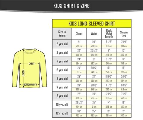 Clothing Size Chart Template Beautiful Measure Right Shirt Sizes Size ...