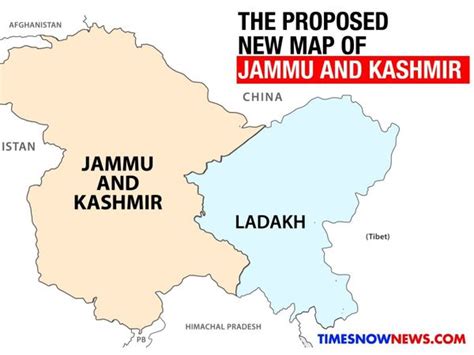 Jammu Kashmir Map: Govt proposes to reorganise state of Jammu and Kashmir: Here’s how J&K map ...