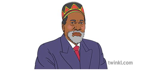 Mzee Jomo Kenyatta Portrait Illustration - Twinkl