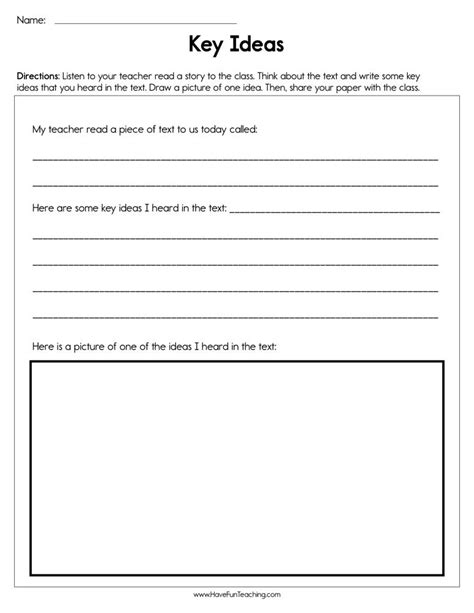 First Grade Main Idea Worksheets - Have Fun Teaching