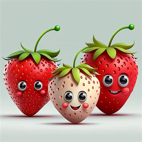 Cartoon Strawberries,Strawberry,Cute PNG Clipart - Royalty Free SVG / PNG