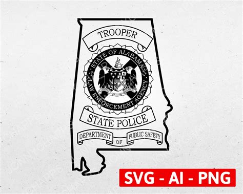 Alabama State Police Trooper Logo Version 2 AL Highway Patrol - Etsy