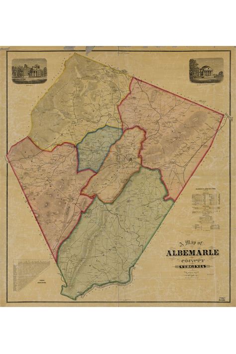 an old map of the state of albemarle, with its capital and major cities