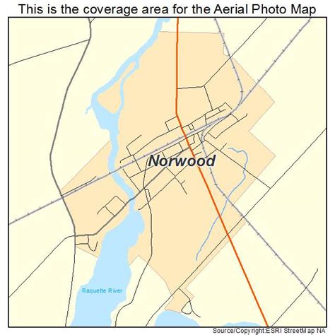 Aerial Photography Map of Norwood, NY New York