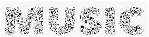 Transparent Music Notes Png - Music Word Art Png, Png Download ...