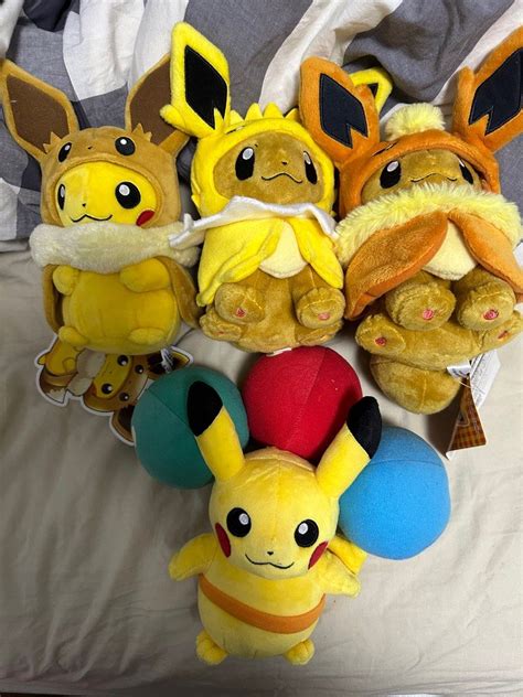 Eevee wearing pikachu pokemon center plush, Hobbies & Toys, Toys ...