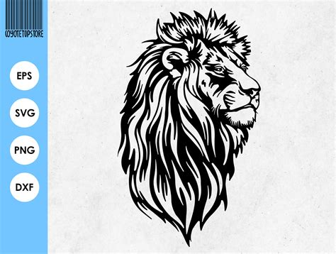 Lion SVG Lion Head SVG Lion Silhouette Lion Face SVG - Etsy