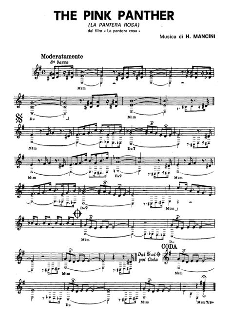 THE PINK PANTHER THEME Sheet music | Easy Sheet Music