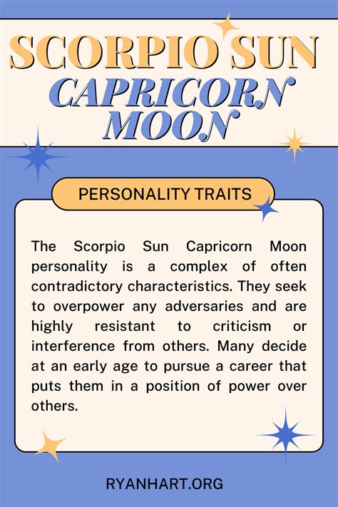 Scorpio Sun Capricorn Moon Personality Traits | Ryan Hart