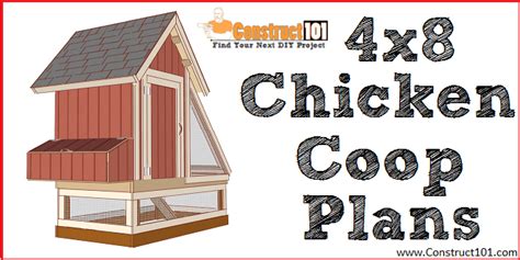 4x8 Chicken Coop Plans - Free PDF Download - Construct101