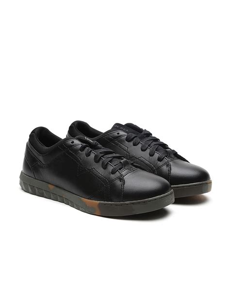 Buy DIESEL Men Black Leather Sneakers - Casual Shoes for Men 2261472 ...