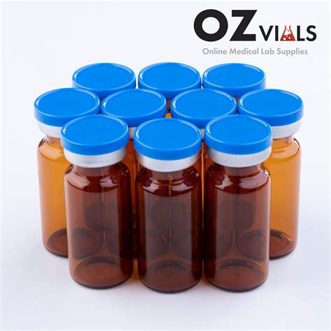 10ml 22x50mm Amber Glass Vials Unsealed Sterile Combo - OzVials