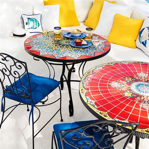 Emilio Mosaic Dining Table | Pier 1 Memorial Day Outdoor Furniture Sale 2019 | POPSUGAR Home ...