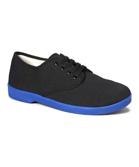 Zig Zag Men's Canvas Oxford Shoes-Blue Sole-Black,Navy,White 2 Lace Colors! | eBay