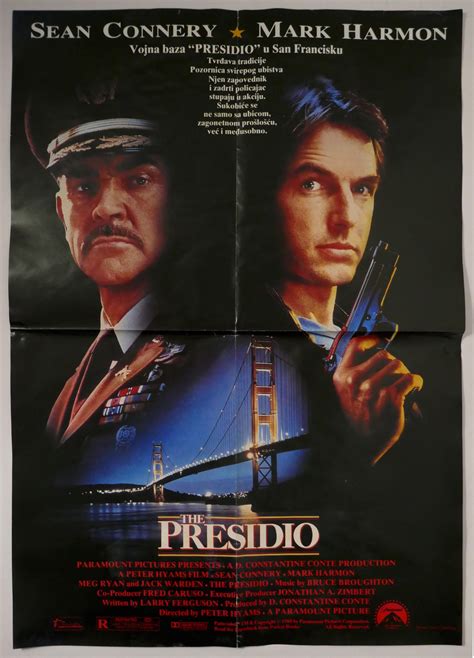 Vintage Movie Poster The Presidio Sean Connery Mark Harmon Hyams 1988