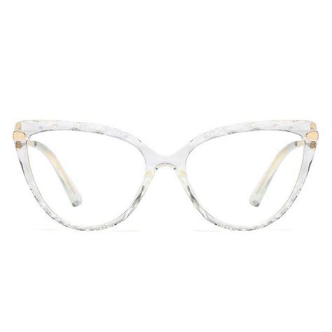 Sigrid Cat Eye White Transparent Glasses - Aoolia.com