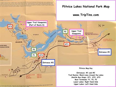 A Thorough Plitvice Lakes National Park Map | Trails, Waterfalls, & Lakes