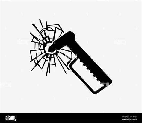 Emergency Hammer Break Glass Window Shatter Escape Exit Black White ...