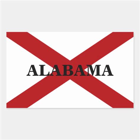 Alabama State Flag Custom Sticker | Zazzle