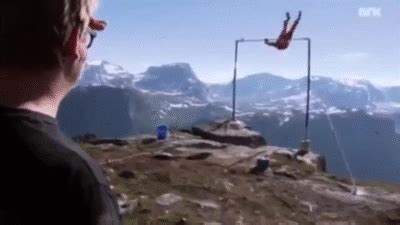 Gymnast Base Jumper Falls Off Cliff! on Make a GIF