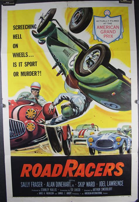 ROAD RACERS, Original Hot Rod Vintage Car Racing Movie Theater Poster For Sale