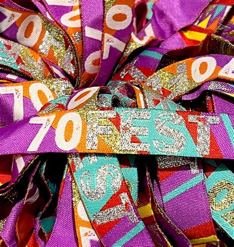 70 Fest 70th Birthday Party Festival Wristbands 70 By WEDFEST