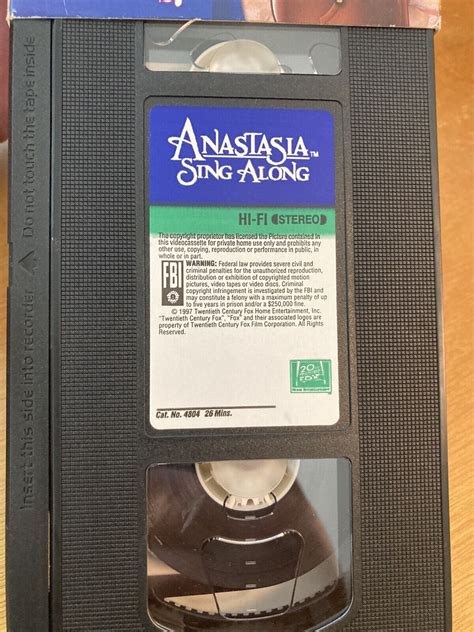 Anastasia - Sing Along (VHS, 1997) Rare VHS | Grelly USA