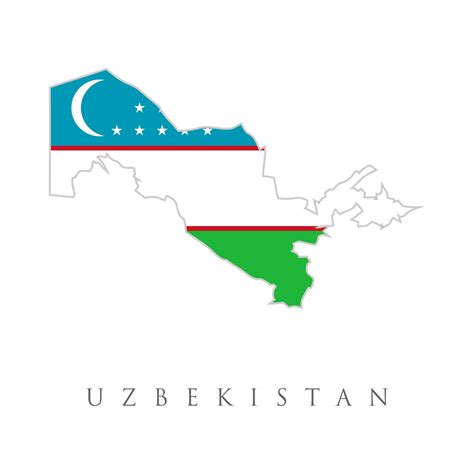 Uzbekistan detailed map with flag of country. Uzbekistan with national ...