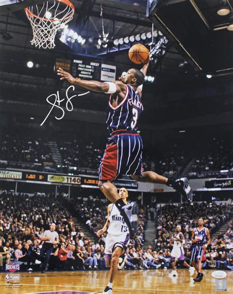 Steve Francis Autographed/Signed Houston Rockets 11×14 Photo JSA – Denver Autographs