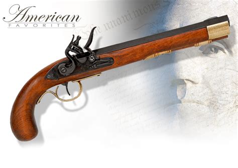 Kentucky Flintlock (round stock) non-firing replica Pistol model 1136L ...