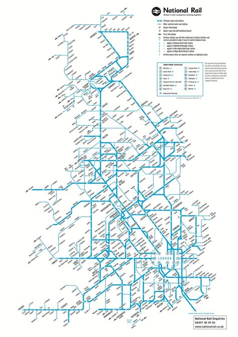 National Rail Map of all stations on the network | British Rail ...