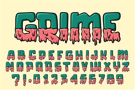 Melt Grime Alphabet Monster Graffiti text vector Letters in 2023 | Graffiti text, Doodle ...