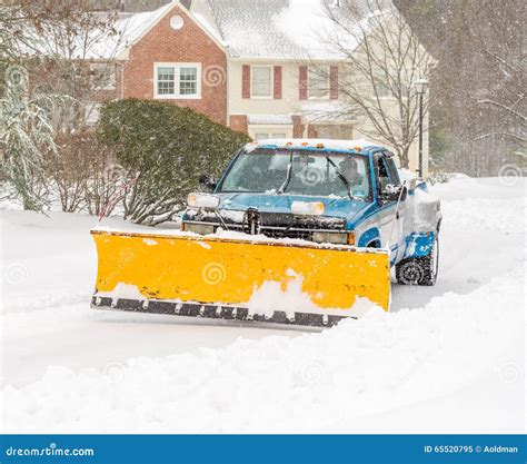 Cleaning Road after Snowstorm Stock Image - Image of driving, removal: 65520795