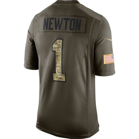 Men's Carolina Panthers Cam Newton Nike Green Salute To Service Limited ...