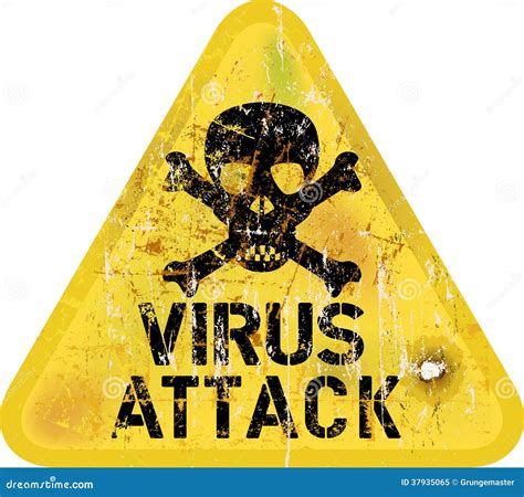 Computer virus attack stock vector. Illustration of risk - 37935065