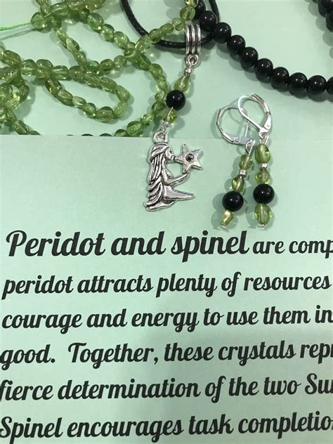 Virgo necklace with Peridot Birthstone and Alternate | Etsy