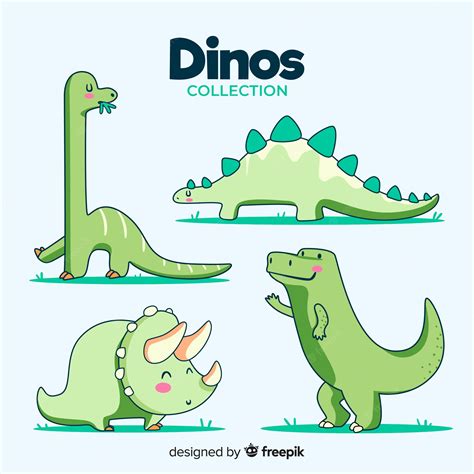 Premium Vector | Flat dinosaur collection