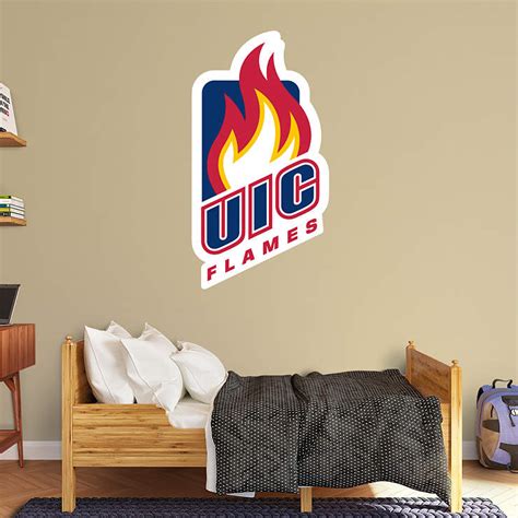 UIC Flames Logo Wall Decal | Shop Fathead® for UIC Flames Decor