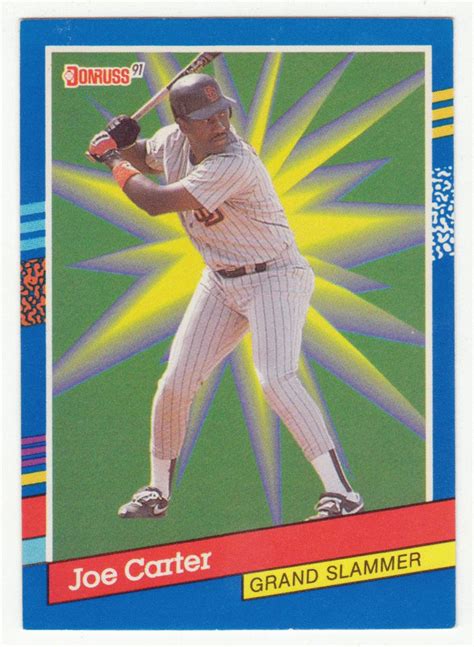 Joe Carter # 1 - 1991 Donruss Baseball Grand Slammers | Baseball ...