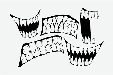 Printable Scary Teeth